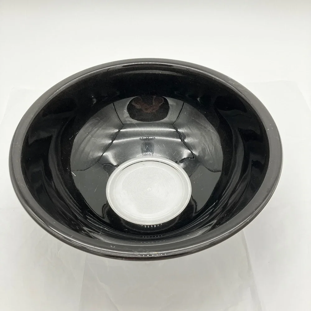 Pyrex Mixing Bowl 326 4L 4.2qt Jet Black Vintage 1980s Glass Large Serving Bowl
